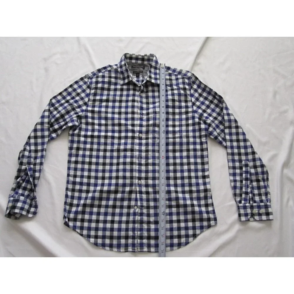 Men's  Banana Republic Lux Flannel Camden Fit Button Up Shirt Sz M (MT100)